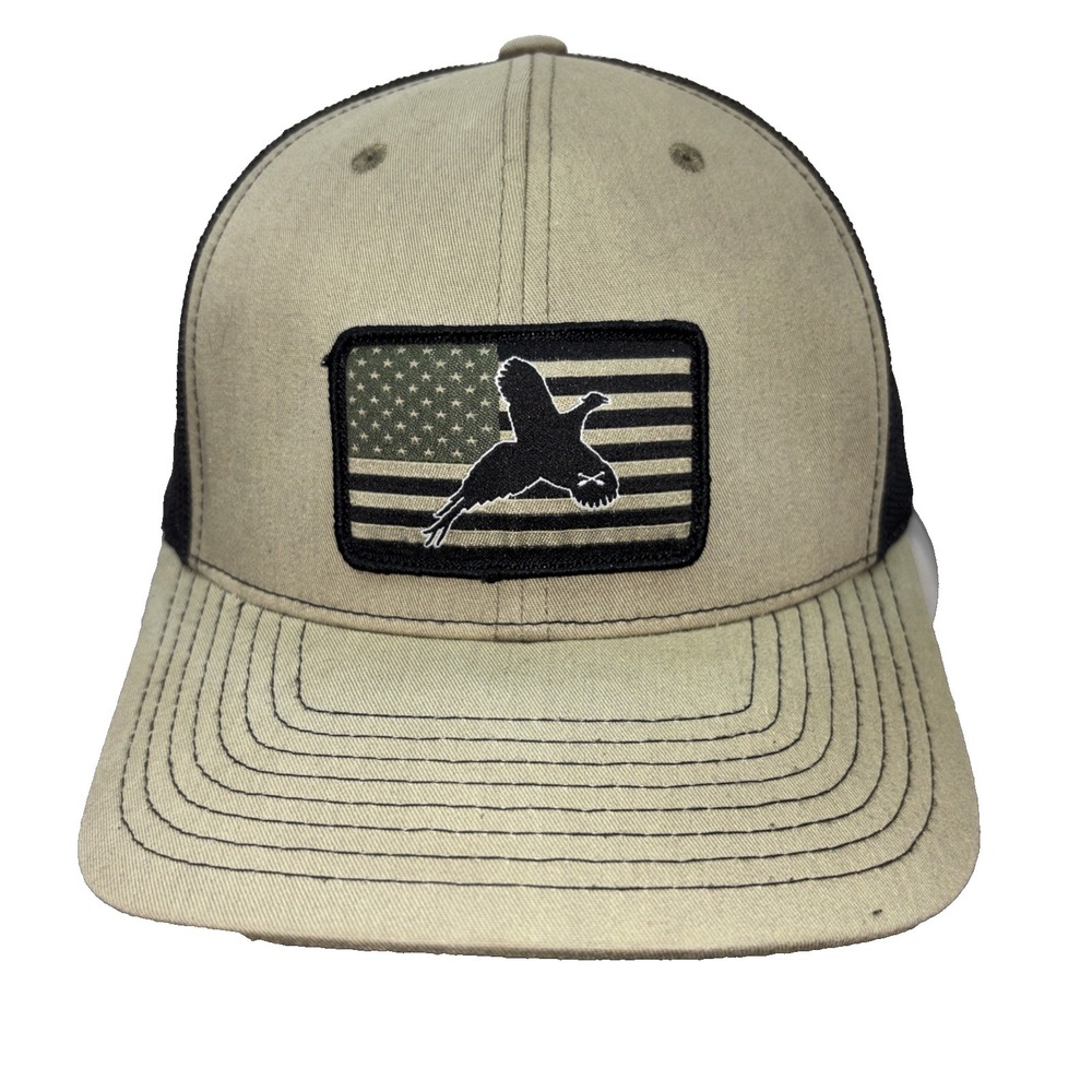 Bison Union Black/Tan Snap Back Ball Cap OSFM